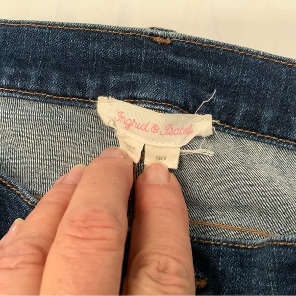 Ingrid & Isabel Maternity Ankle Jeans Stretch Side Panels Medium Wash 
32x28.5 - Picture 4 of 13